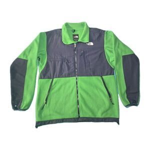 The North Face Denali Fleece Jacket Polartec Green Navy Men’s Large Retro Rare